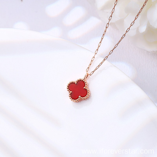 Four Leaf Clover 18k gold jewelry women necklace